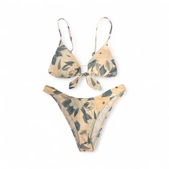 Billabong Salty Blong Floral 2-pcs Bikini Set Medium - Picture 1 of 7